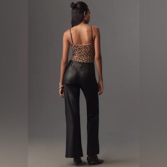 Anthropologie The Junie High-Rise Flare Pants by Maeve: Faux-Leather Edition - Picture 4 of 10